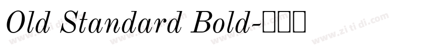 Old Standard Bold字体转换